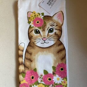 NWT -  Adorable Orange Tabby Dish or Guest Towel!